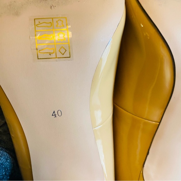 Shoes Of Prey Patent Leather Nude Pointed Toe Leather Shoes Pumps - Picture 6 of 7